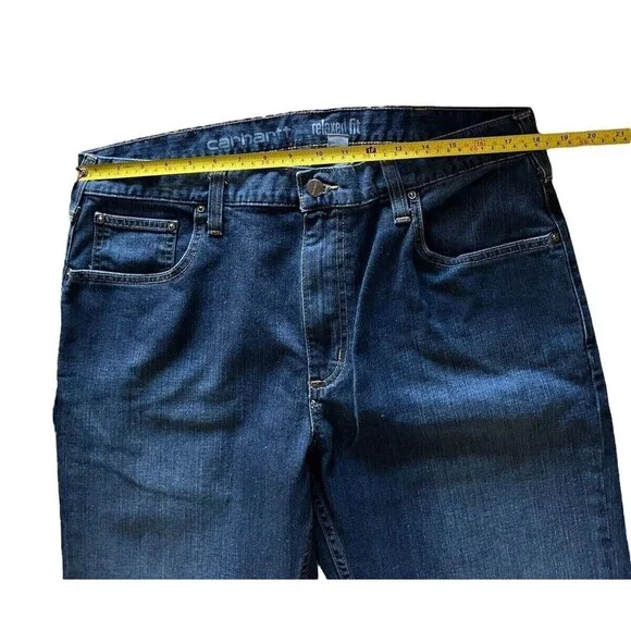 Carhartt Jeans Men's Blue Relaxed Fit Rugged Flex Straight 5 Pocket 36 x 32 - Picture 5 of 7